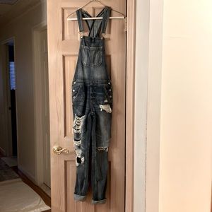 American Eagle NWOT Tomgirl denim overalls Sz xxs